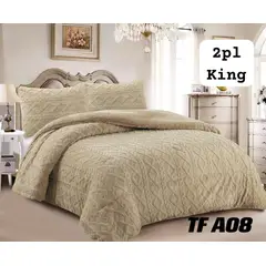 GENERICO - Cobertor invierno texturizado con chiporro 2 plazas