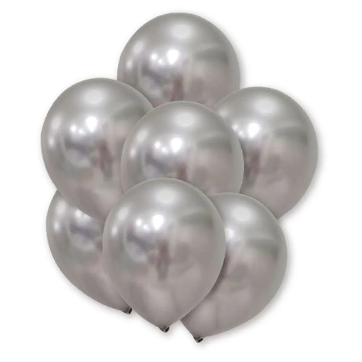 GENERICO - Globos Latex Color Plateado 30 Cm 25 Unidades