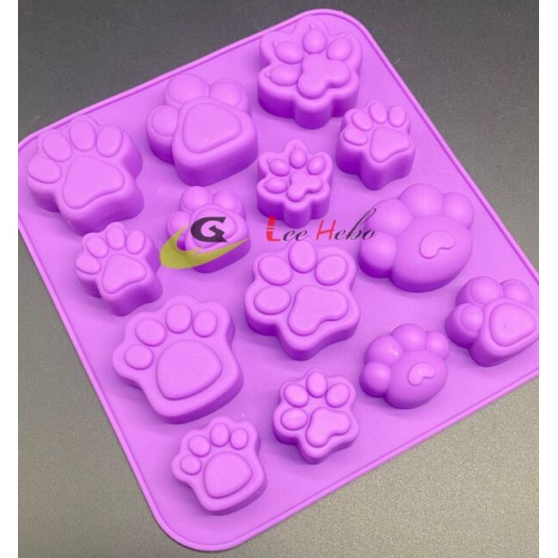 GENERICO - Molde Silicona Figura Mini Patitas De Perro
