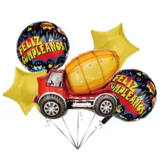 GENERICO - Globos Diseños Diferentes 5 Unidades Colores Coche