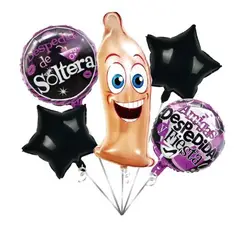 GENERICO - Globos Despedida Soltera 5 Unidades Colores