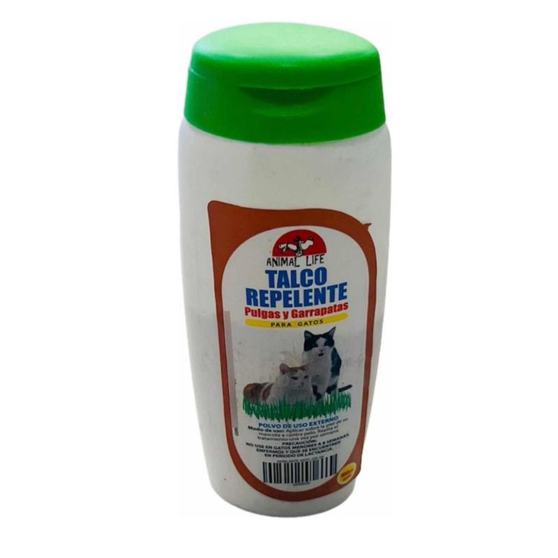 GENERICO - Talco Repelente Para Gatos Pulgas Y Garrapatas Polvo.