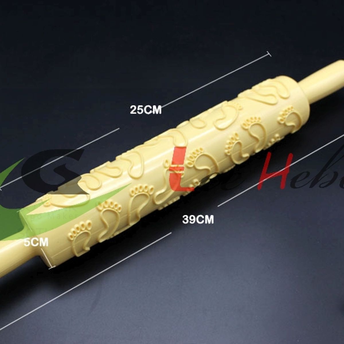 GENERICO - Rodillo Fondant Rodillo Para Fondant Con Diseño Amarillo
