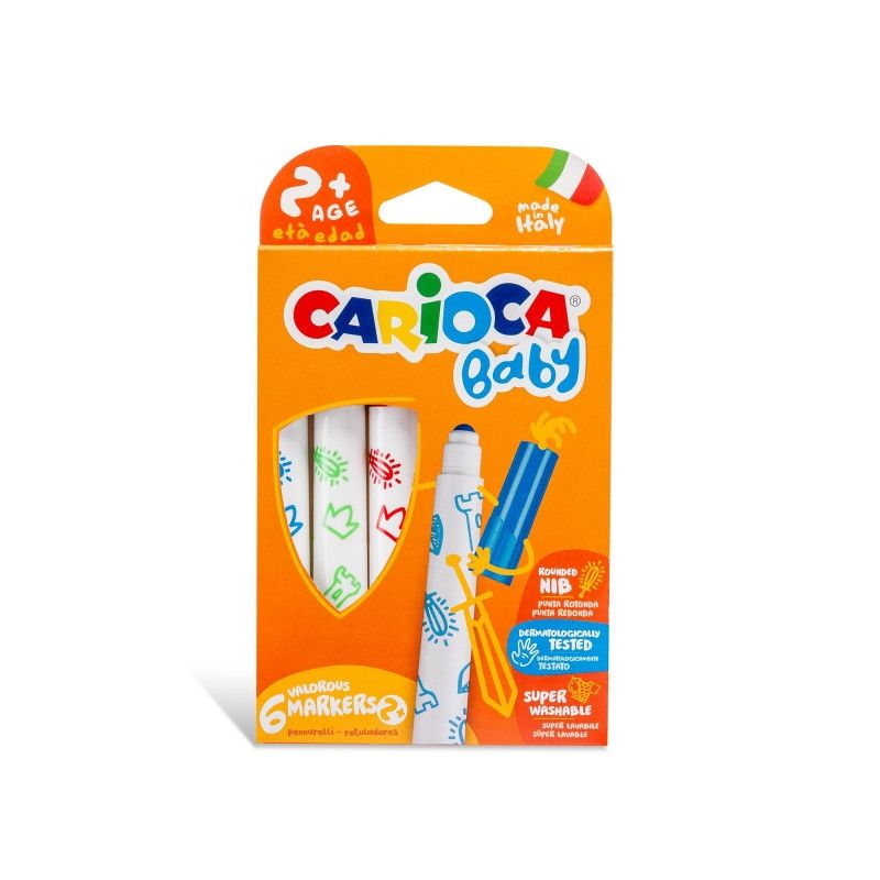 CARIOCA - Caja de 6 Plumones BABY