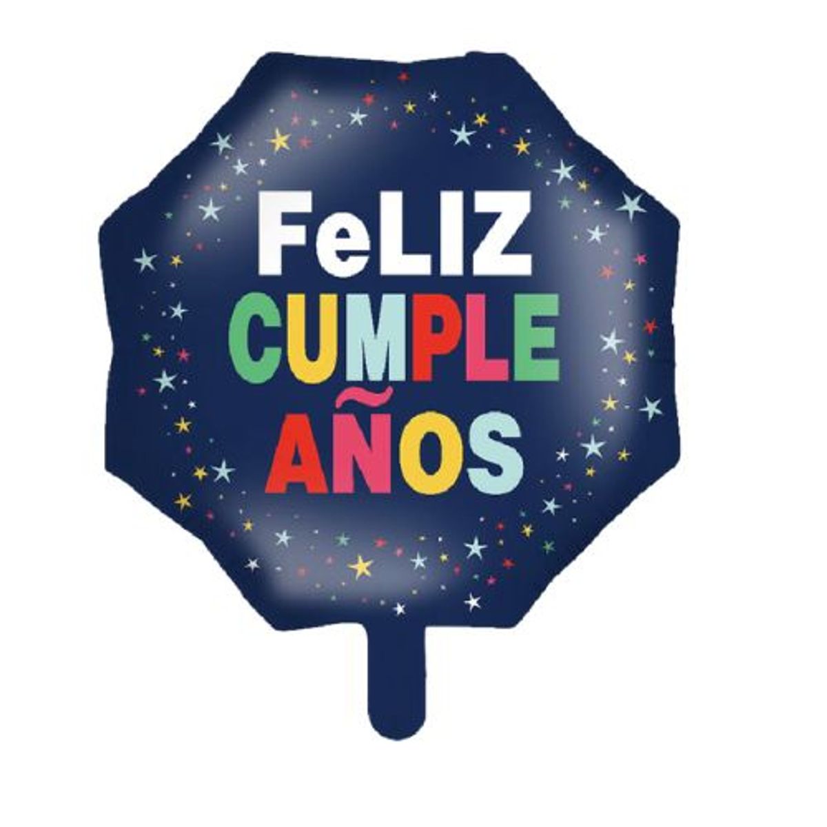 GENERICO - Globo Dibujo Feliz Cumpleaños Azul 1 Unidad