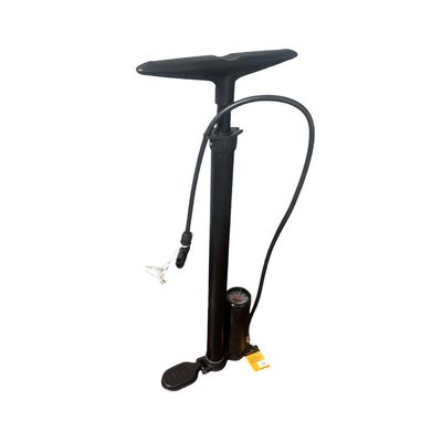 Imagen 2 del producto Bombín Inflador Pie Cmedidor Doble Válvula Bicicleta