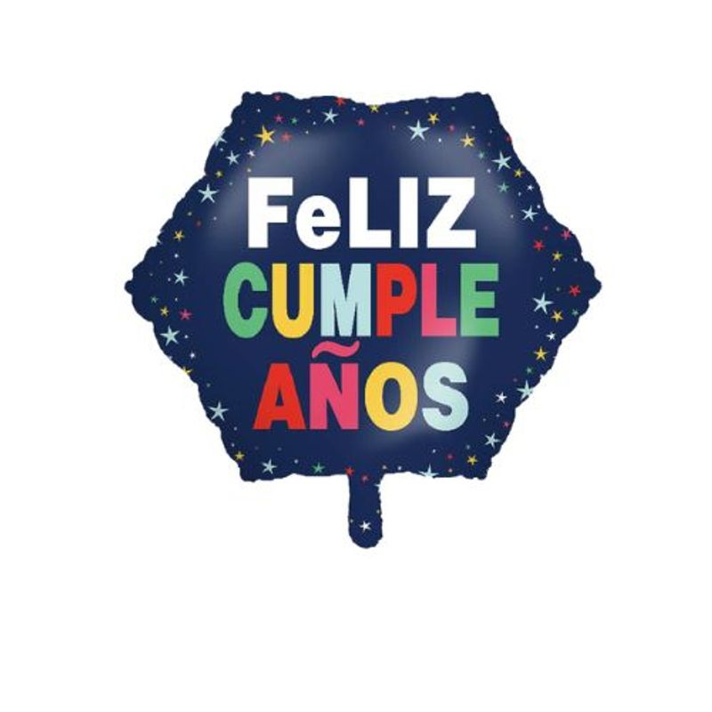 GENERICO - Globos Azul Feliz Cumpleaños 45X45 Cm