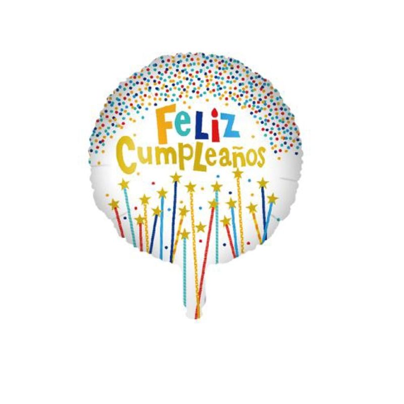 GENERICO - Globo Varios Colores Feliz Cumpleaños 45X45 Cm
