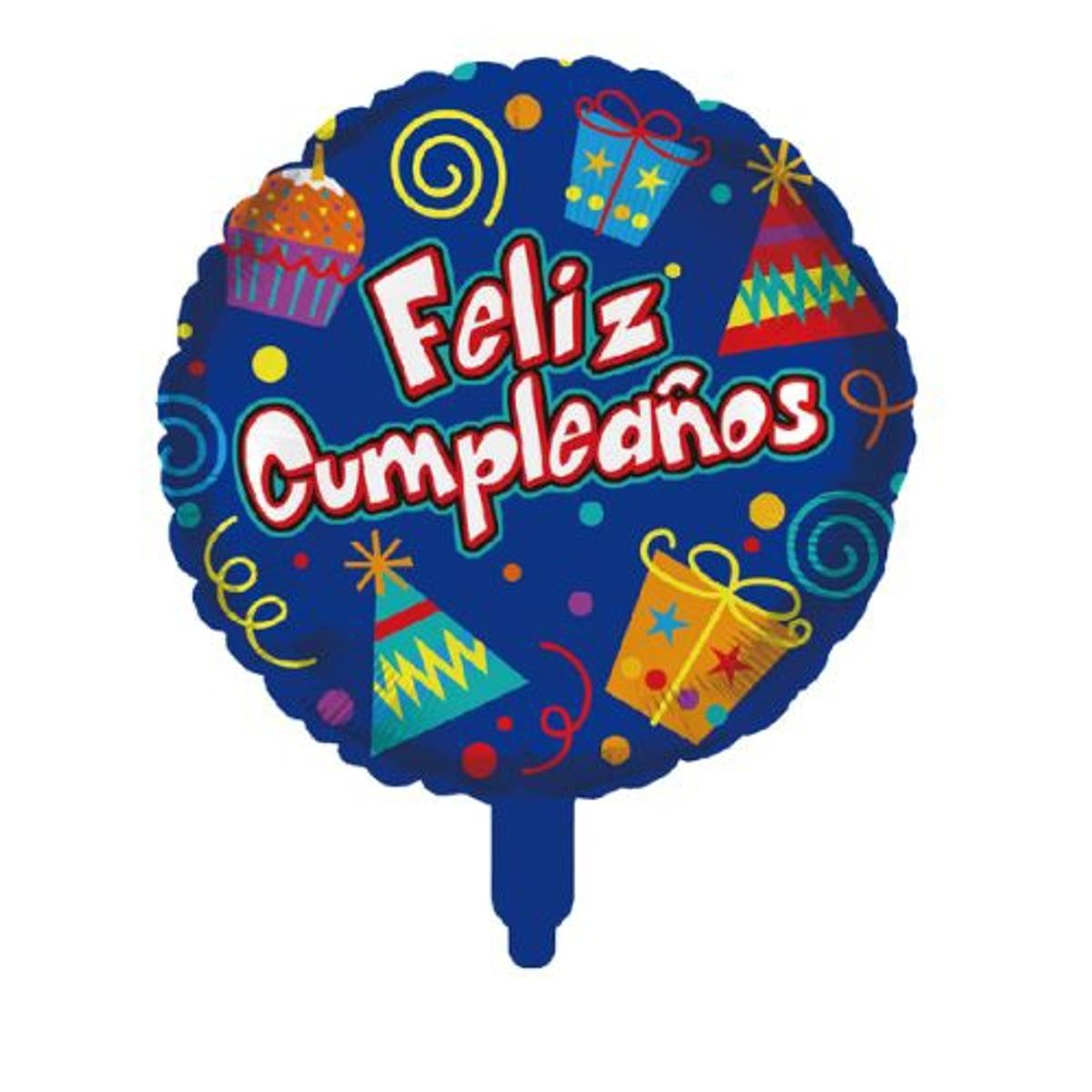 GENERICO - Globos Color Azul Feliz Cumpleaños 45X45 Cm