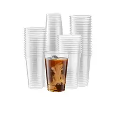 Pasteleria - 50 Vaso Plastico Desechable Vasos Transparentes 16oz 500ml