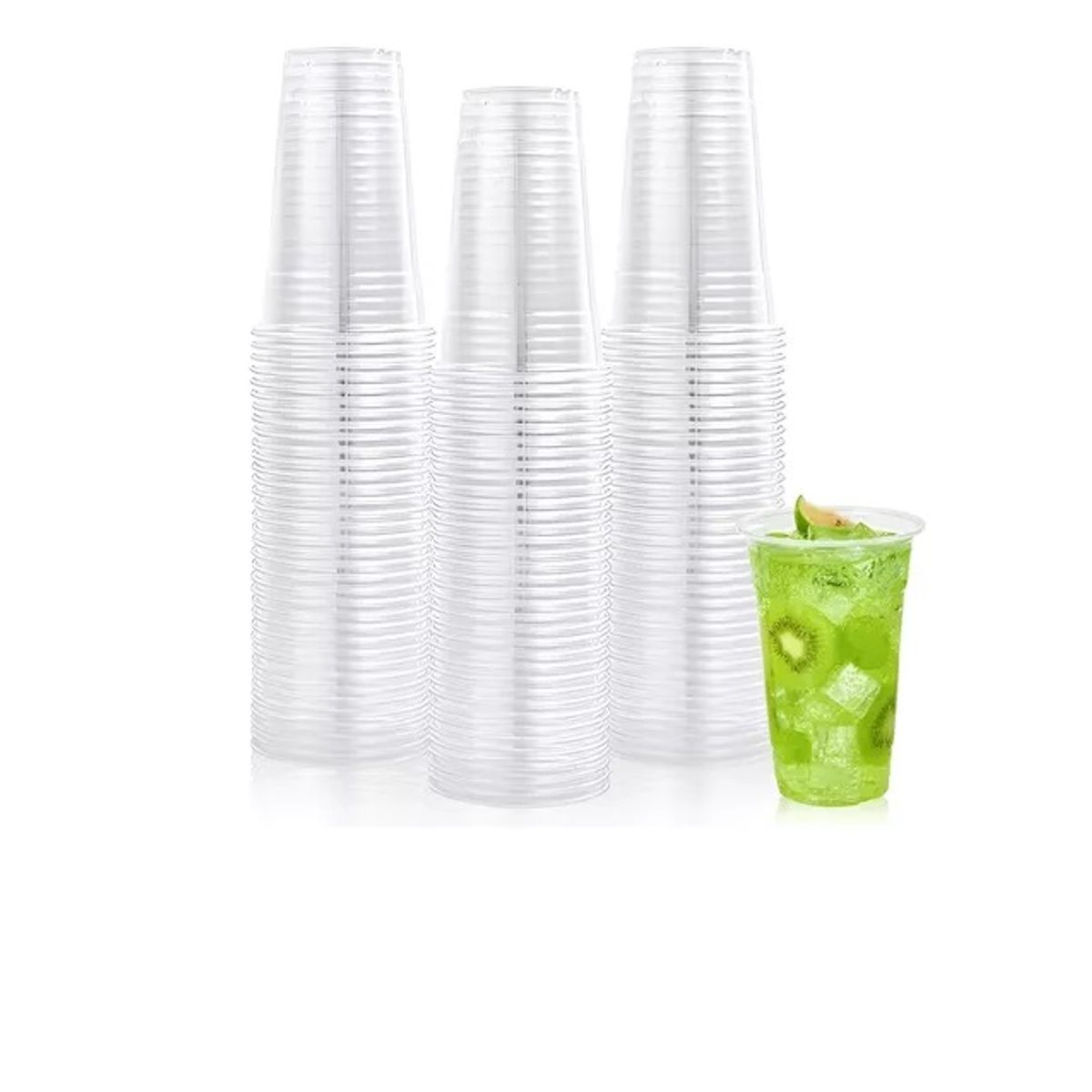 PASTELERIUS - 100 Vaso Desechable Plastico Vaso 16oz Vasos Plasticos 500ml Desechables Vasos Para Bebidas Plástico