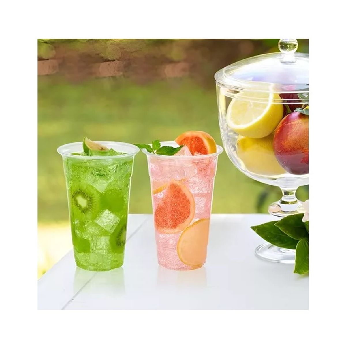 PASTELERIUS - 100 Vaso Desechable Plastico Vaso 16oz Vasos Plasticos 500ml Desechables Vasos Para Bebidas Plástico