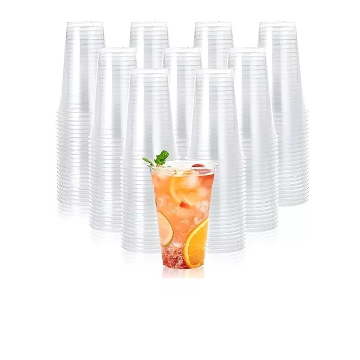 PASTELERIUSCL - 200 Vaso Desechable Plastico Vaso 16oz Vasos Plasticos 500ml Desechables Vasos Para Bebidas Plástico