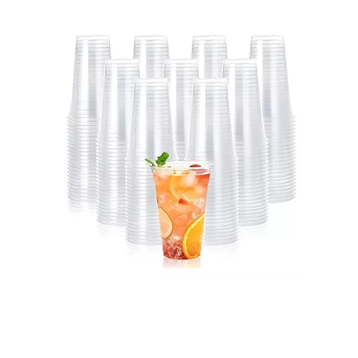 PASTELERIUSCL - 200 Vaso Desechable Plastico Vaso 16oz Vasos Plasticos 500ml Desechables Vasos Para Bebidas Plástico