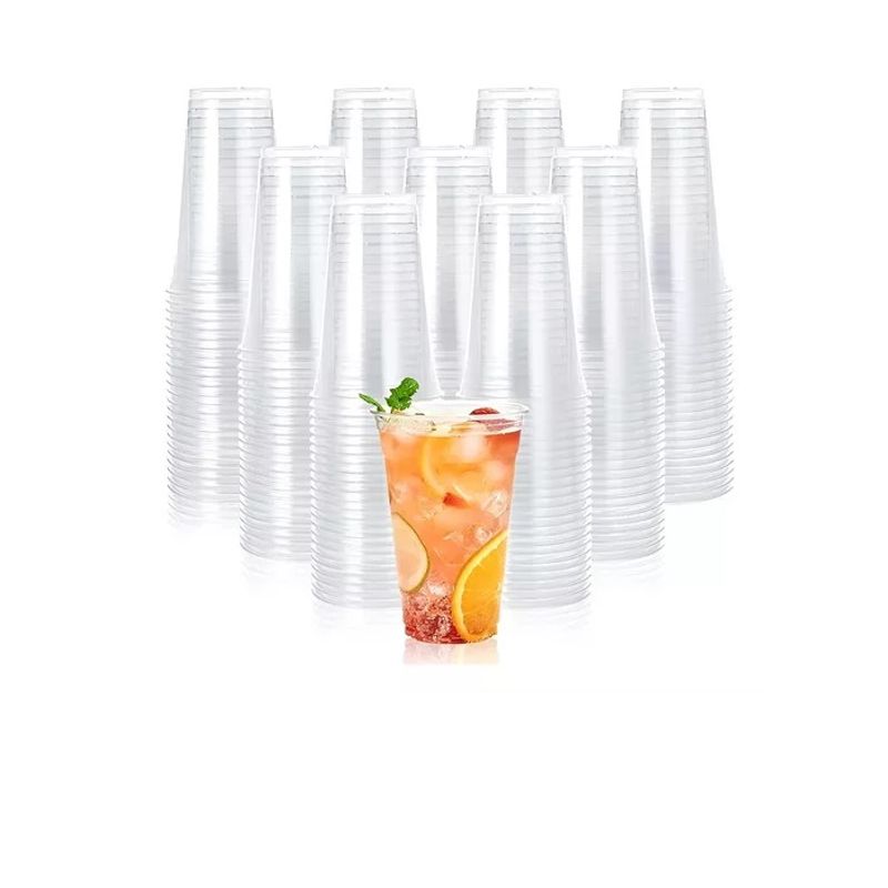 Pasteleria - 200 Vaso Plastico Desechable Vasos Transparentes 16oz 500ml