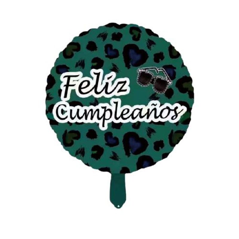 GENERICO - Globos Color Verde Feliz Cumpleaños 45X45 Cm