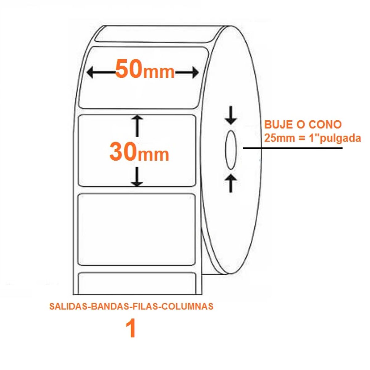 GENERICO - ETIQUETA  AUTOADHESIVA 50x30 mm