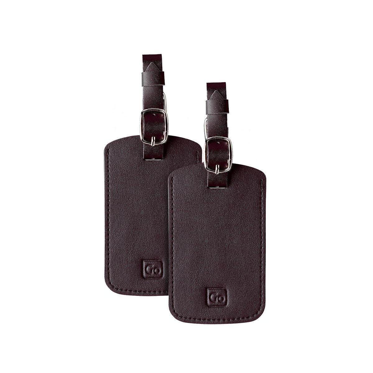 GO TRAVEL - PAR DE IDENTIFICADORES DE EQUIPAJE ECOCUERO DELUXE
