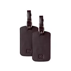 GO TRAVEL - PAR DE IDENTIFICADORES DE EQUIPAJE ECOCUERO DELUXE