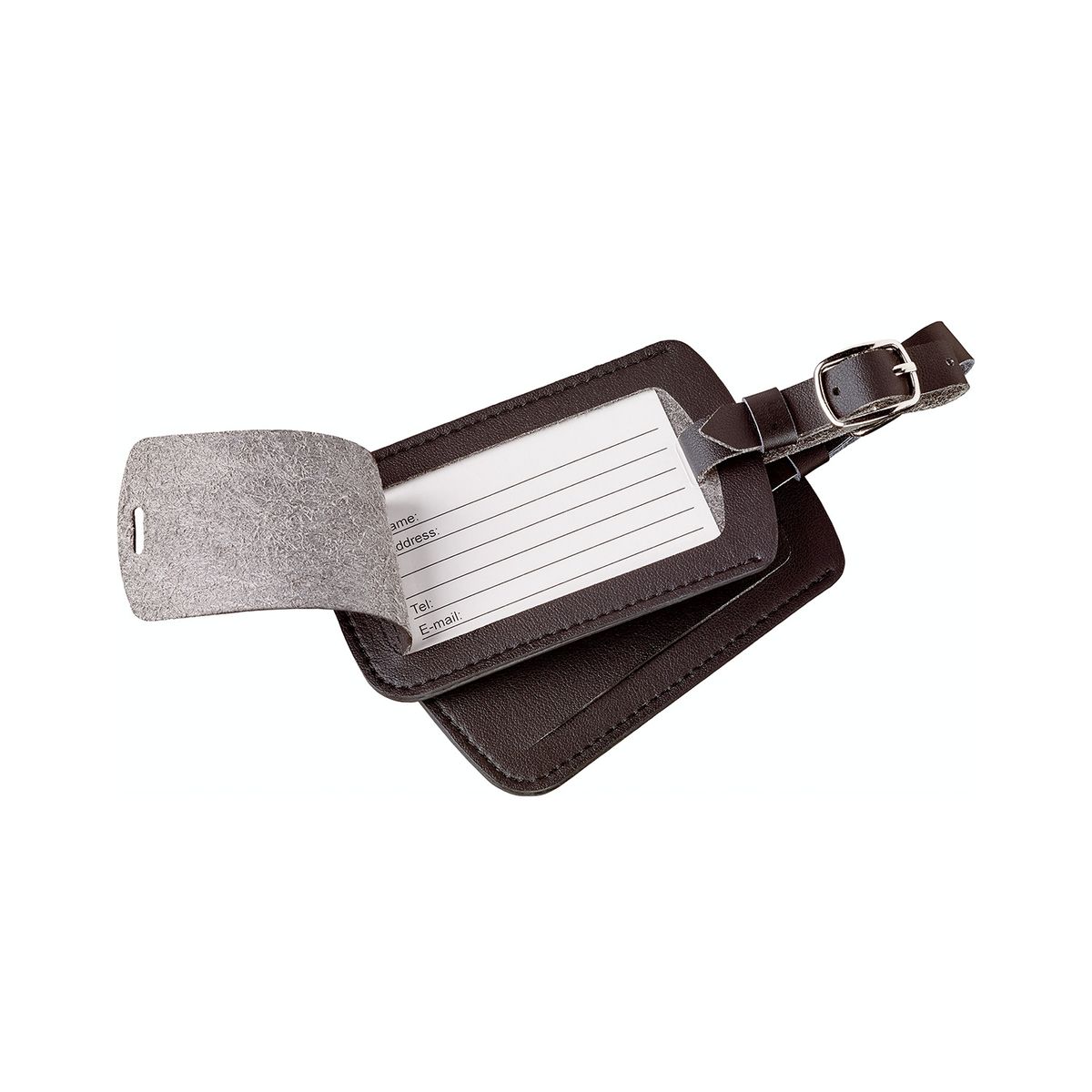 GO TRAVEL - PAR DE IDENTIFICADORES DE EQUIPAJE ECOCUERO DELUXE
