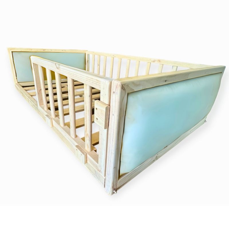MPA DECOHOGAR - Cama infantil semitapizada acolchada - 1,5 plaza celeste
