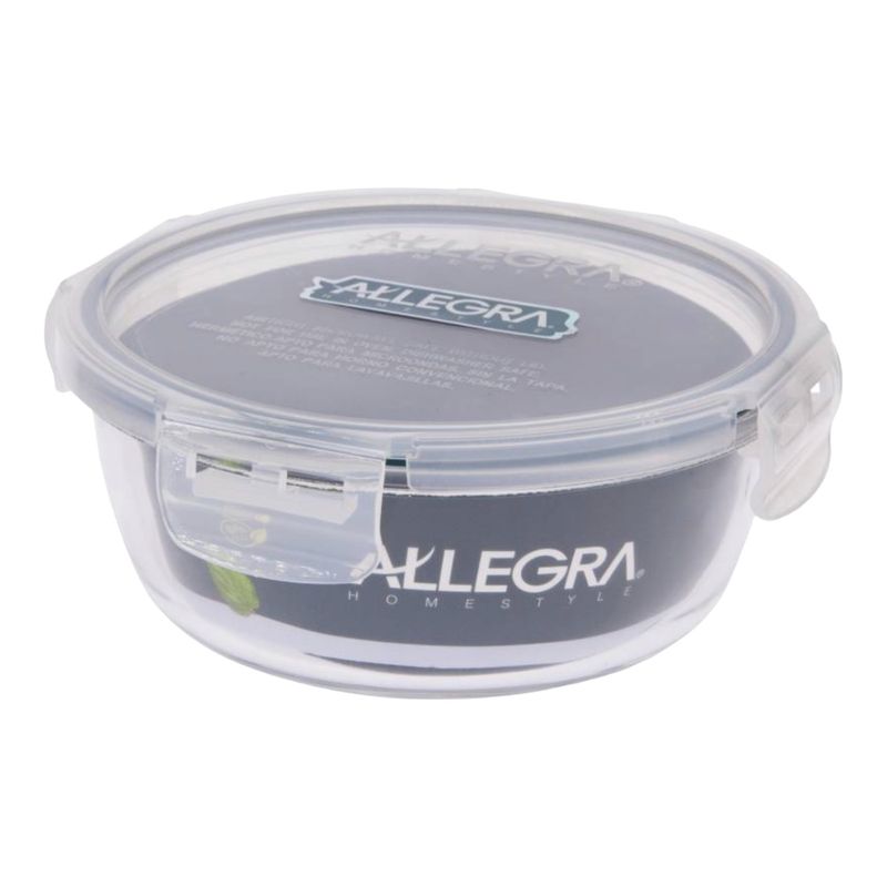 ALLEGRA - Contenedor Hermético De Vidrio Redondo 370 Ml