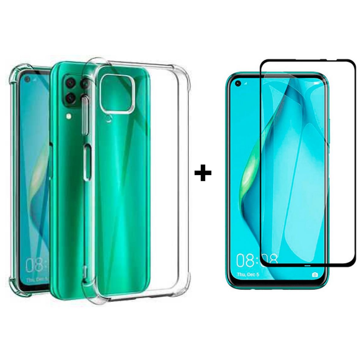GENERICO - Carcasa Para Huawei P40 Lite Transparente Reforzada  + Mica