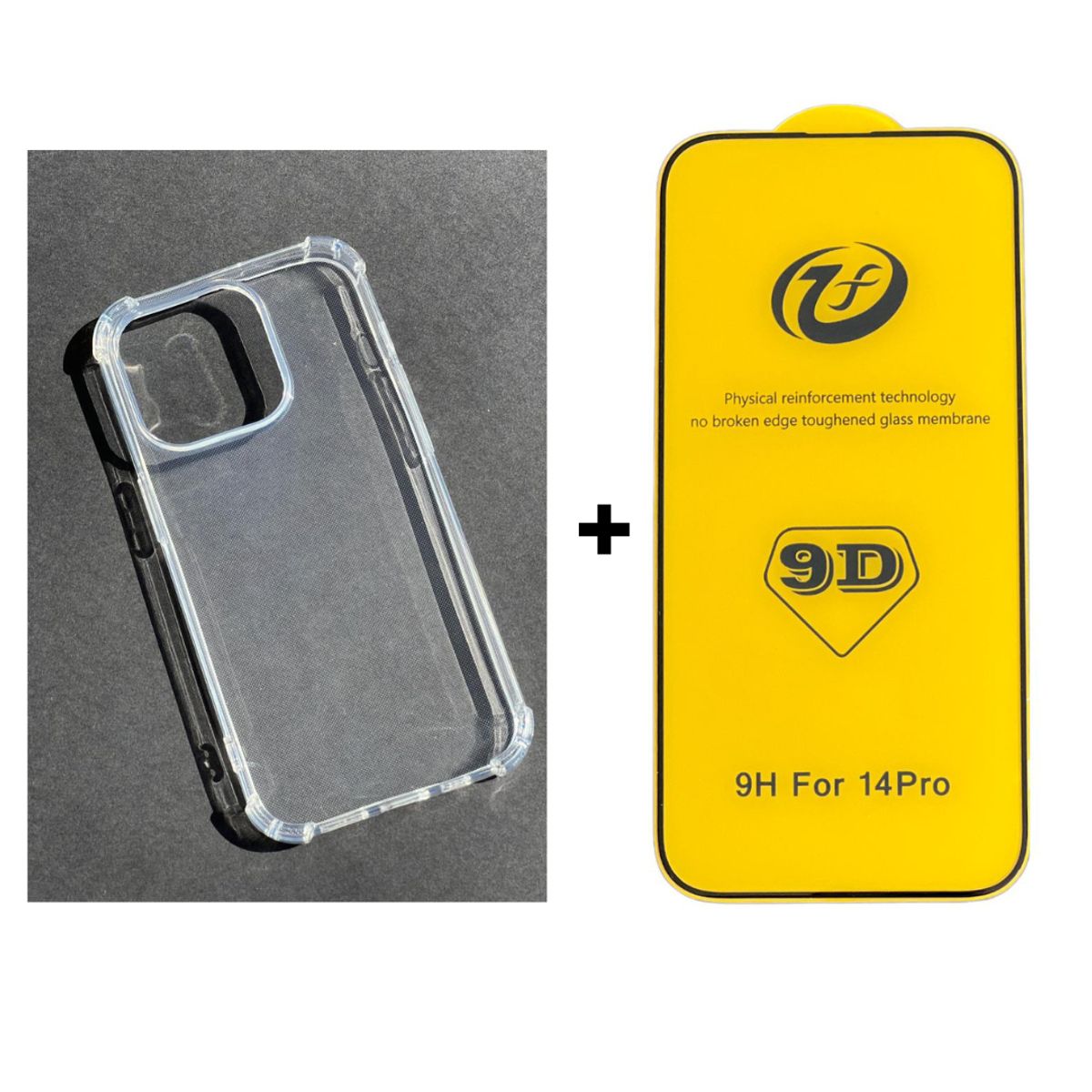 GENERICO - Carcasa Para iPhone 14 Pro Transparente Reforzada + Mica