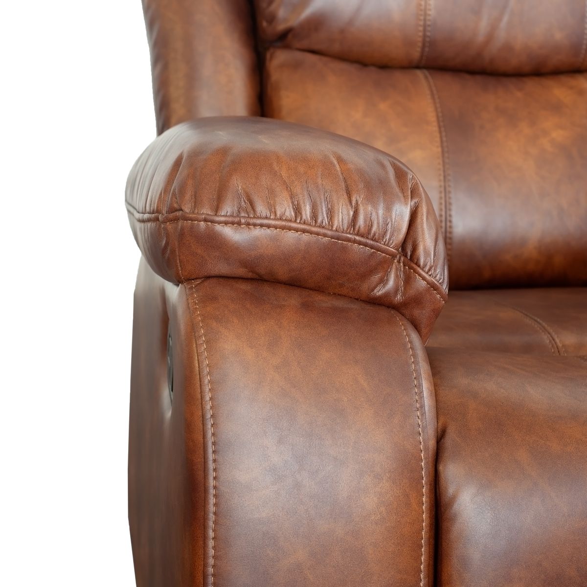 SWEET HOGAR - Sofá Berger reclinable de 2 cuerpos color café moro