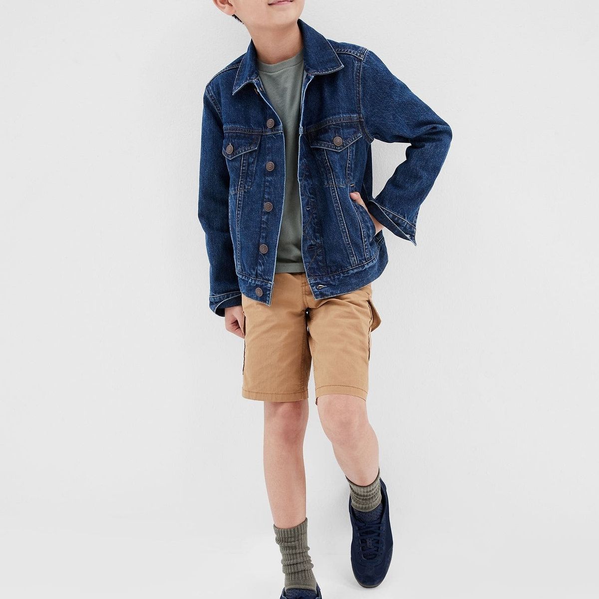 GAP - Chaqueta Denim Hombre Azul