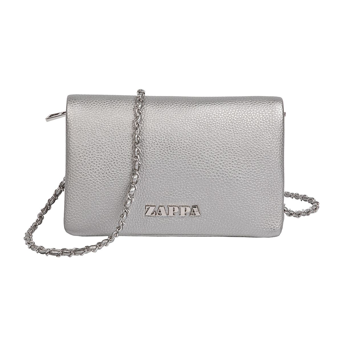 ZAPPA - Cartera Fiesta Plateado Pollini