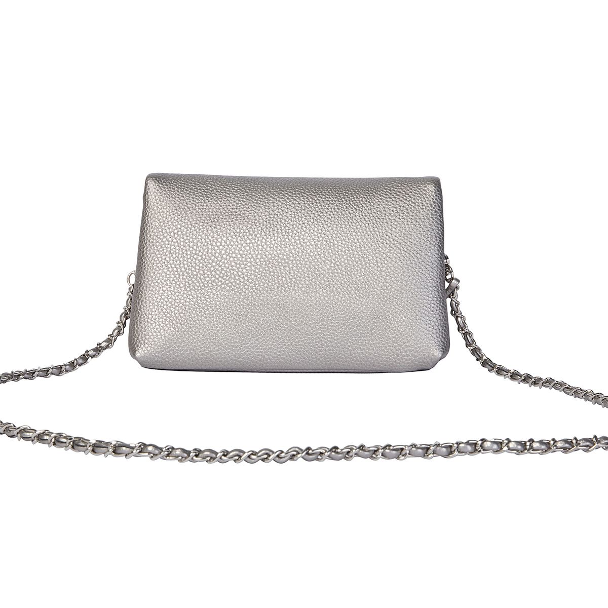 ZAPPA - Cartera Fiesta Plateado Pollini