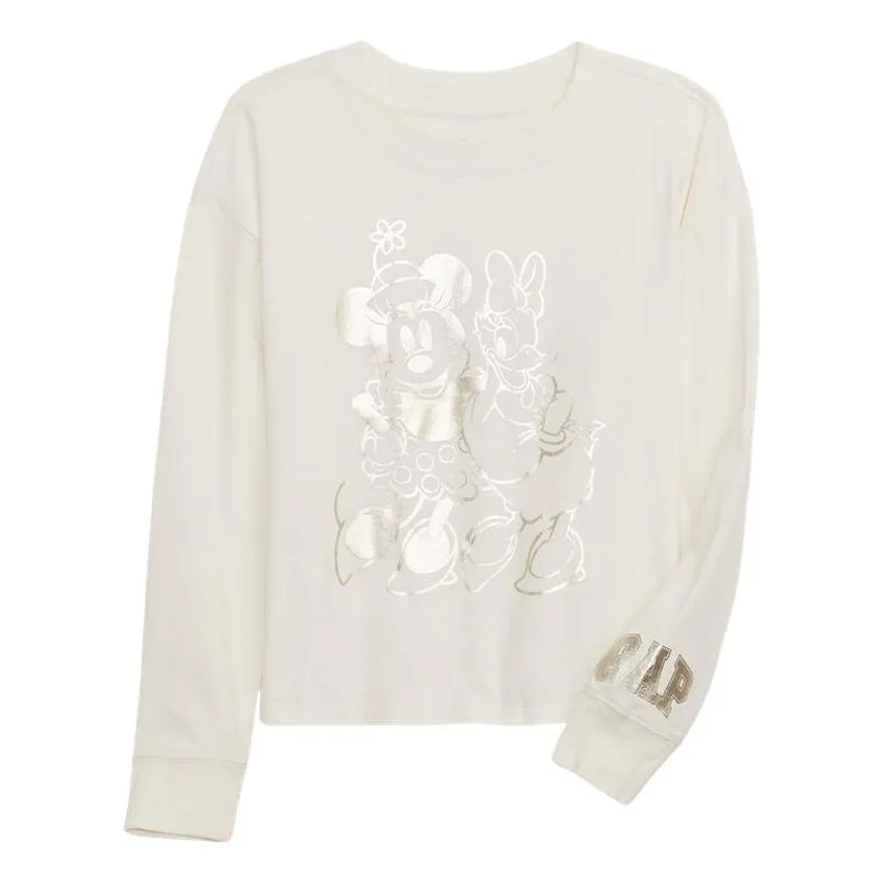 GAP - Polera Disney Minnie Mouse Manga Larga Crema GAP