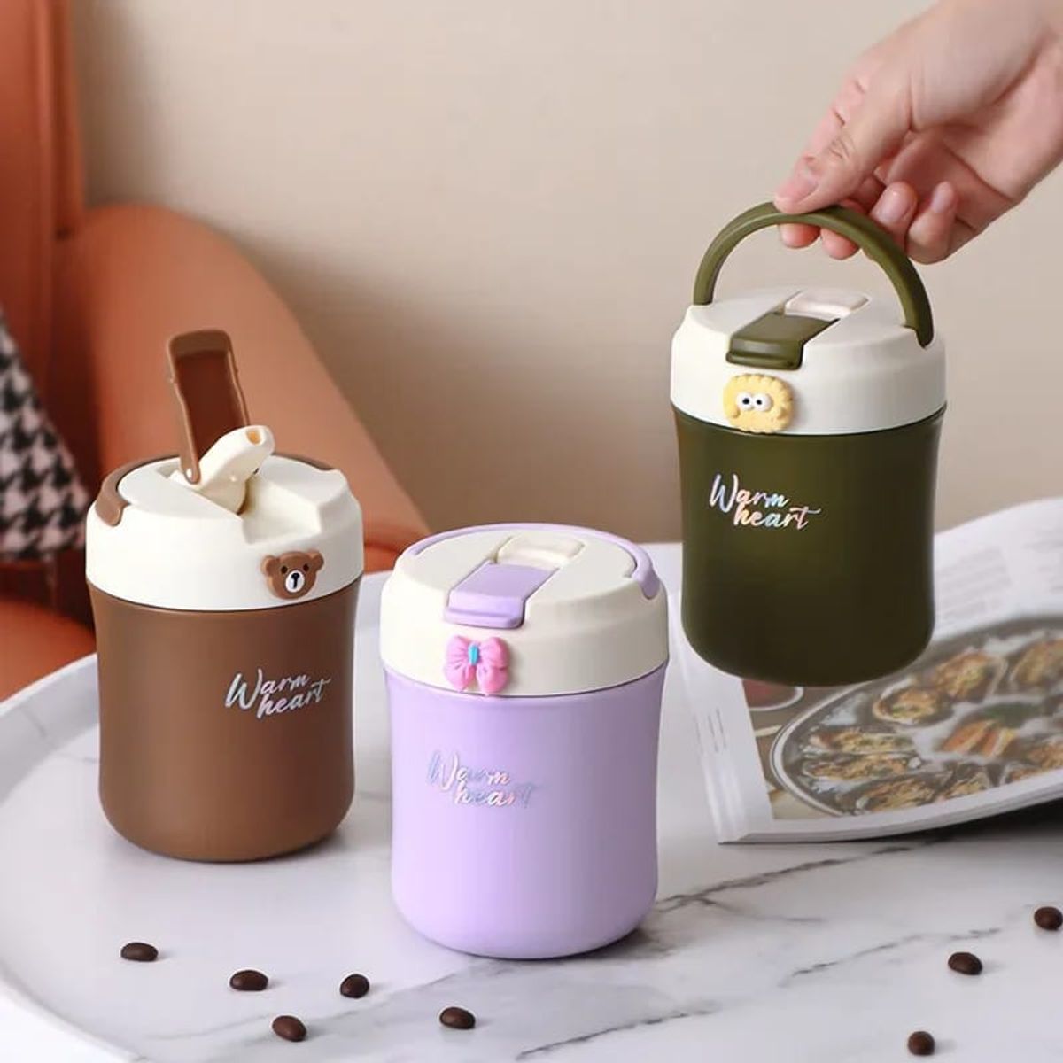 GENERICO - BOTELLA TERMICA CON TAPA  500 ML VERDE