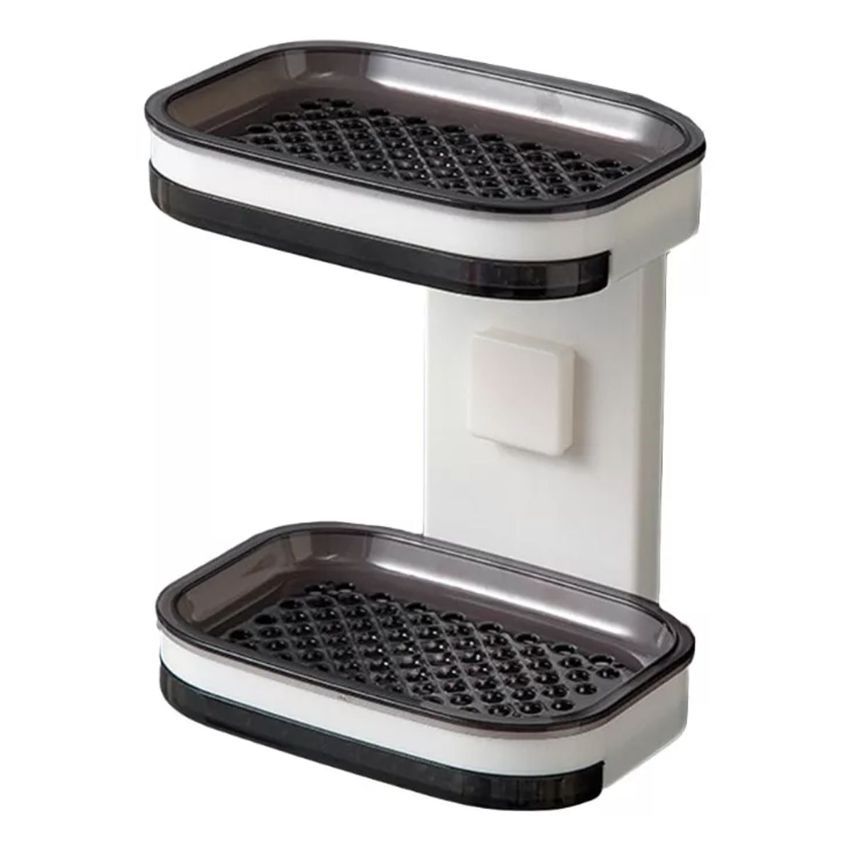 GENERICO - Jabonera Doble De Plástico Para Pared Baño Resistente