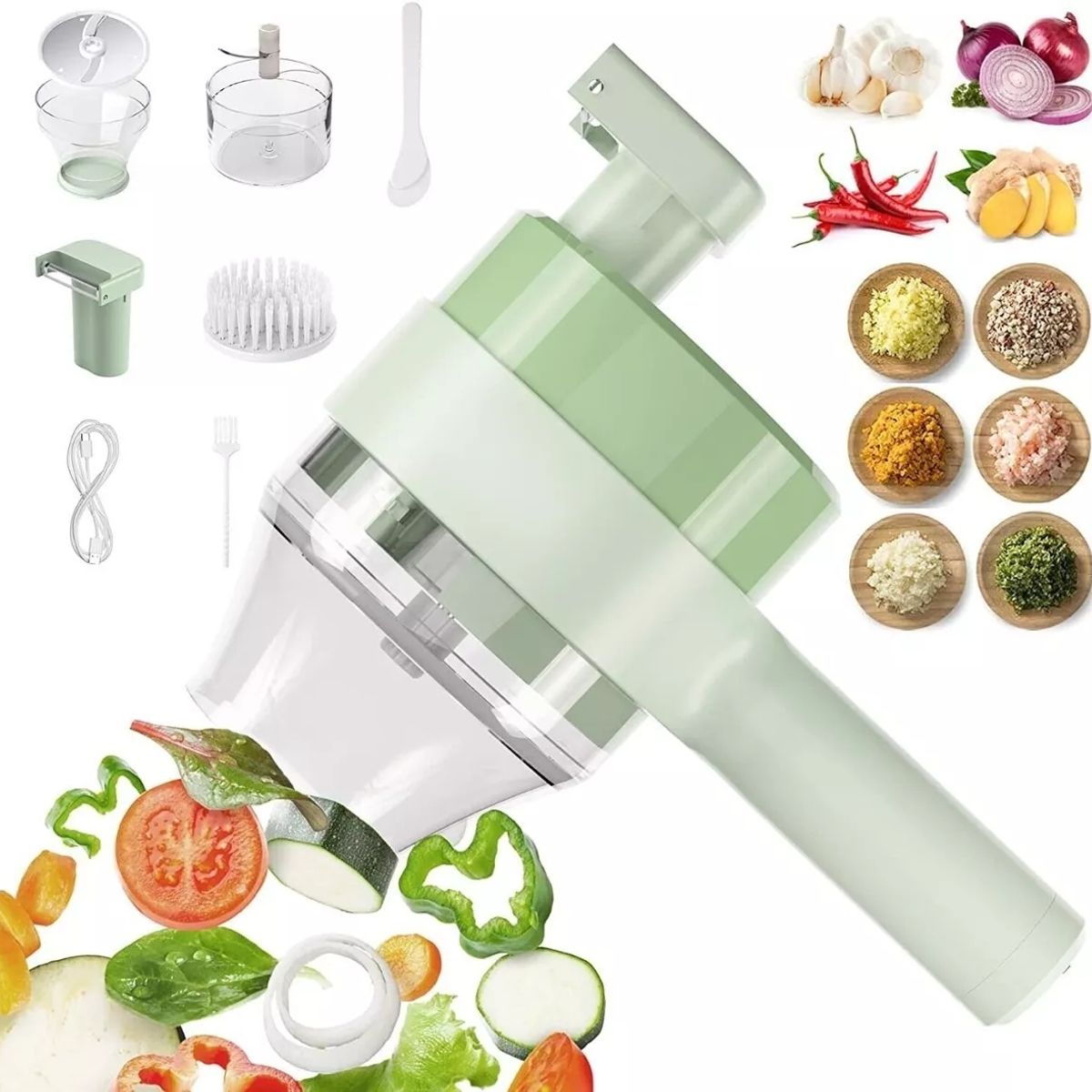 GENERICO - Cortador Eléctrico De Verduras Procesadora De Alimentos