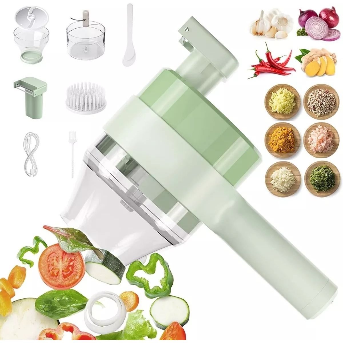 GENERICO - Cortador Eléctrico De Verduras Procesadora De Alimentos