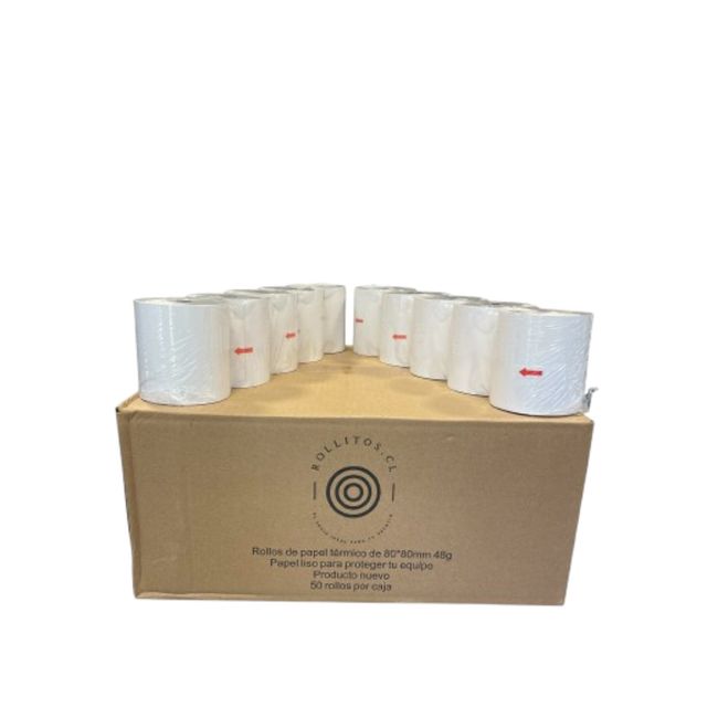 ROLLITOS - 40 Rollos Térmicos 80x80  80mm x 80m Papel 48grms Venta Pos