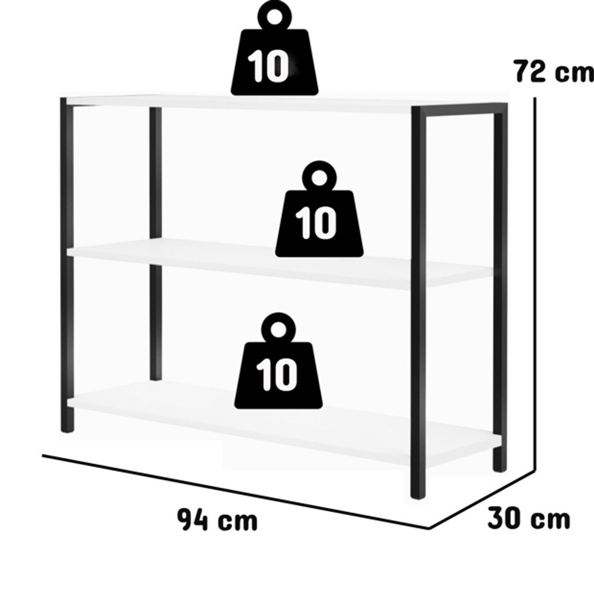 BE DESIGN - Estante Org New York Blanco