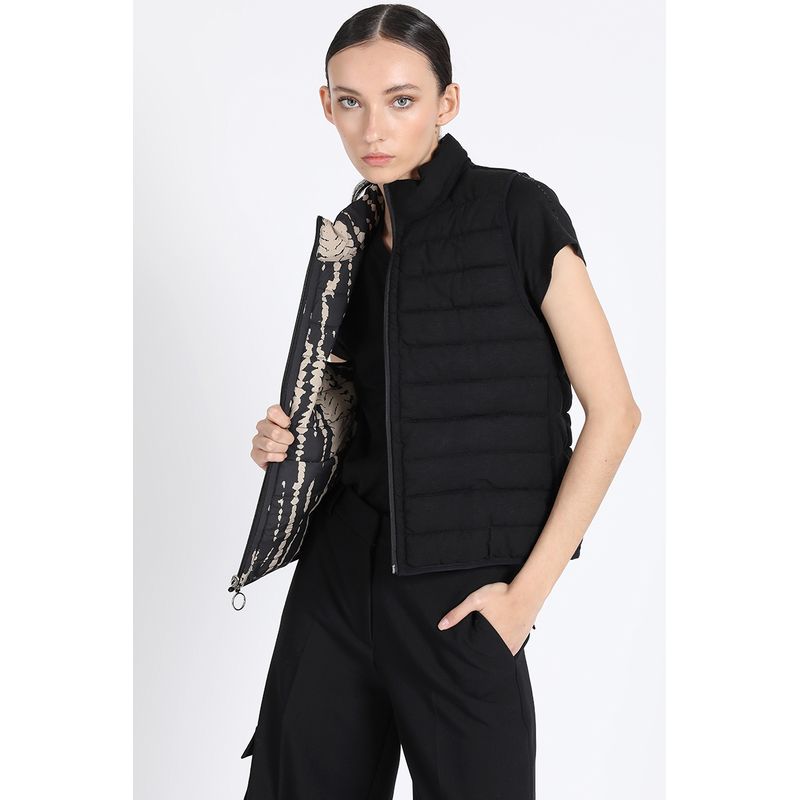 LIOLA - Parka Reversible Con Estampado, Negro Liola