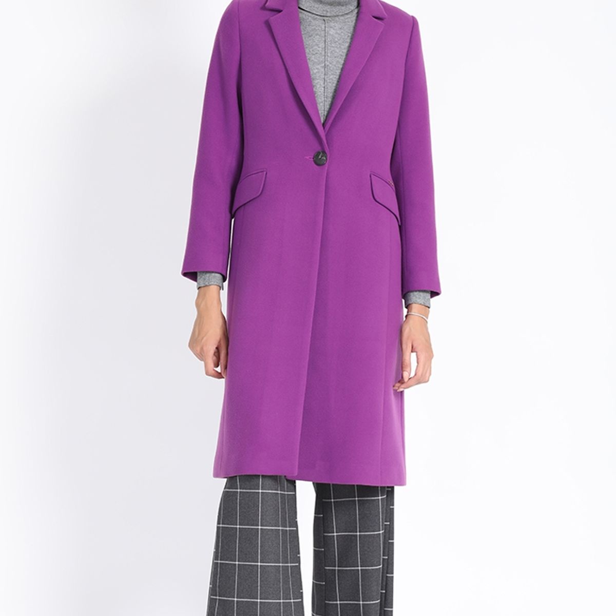 LIOLA - Abrigo Largo Muflon Violeta Liola
