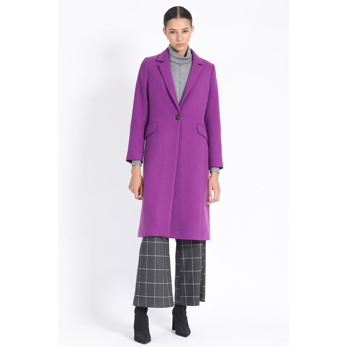 LIOLA - Abrigo Largo Muflon Violeta Liola