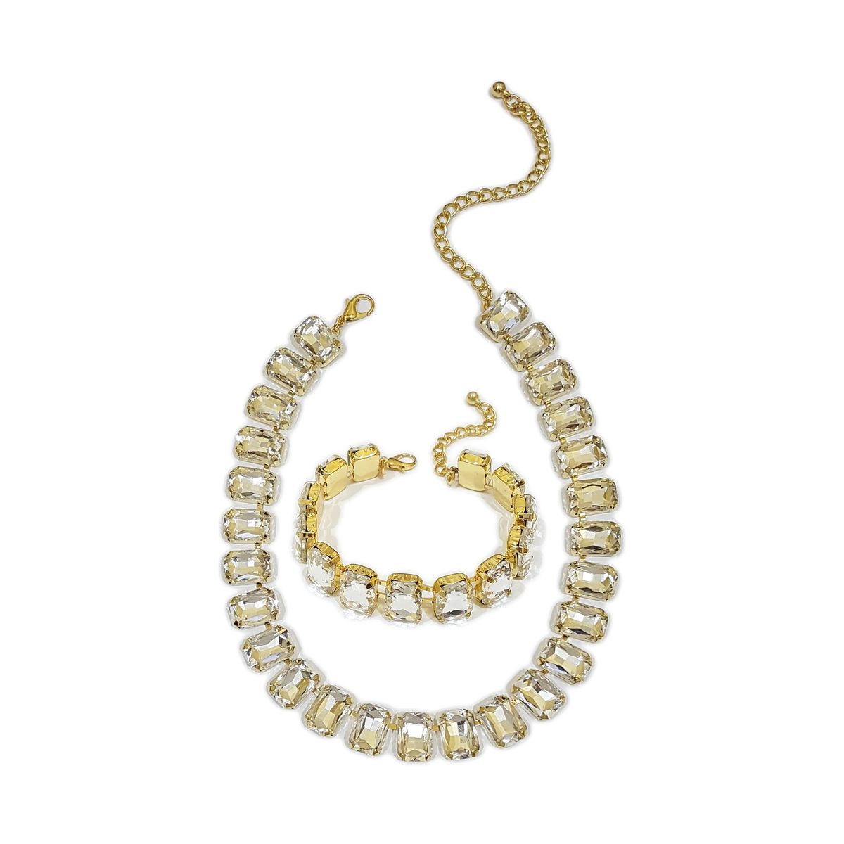 GENERICO - Set De Collar Y Pulsera Para Fiesta Rombo