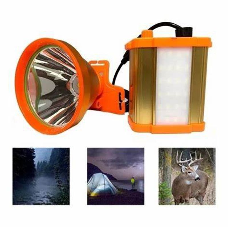 GENERICO - Linterna Foco Led 400w reales Caza Camping Minero Lampara
