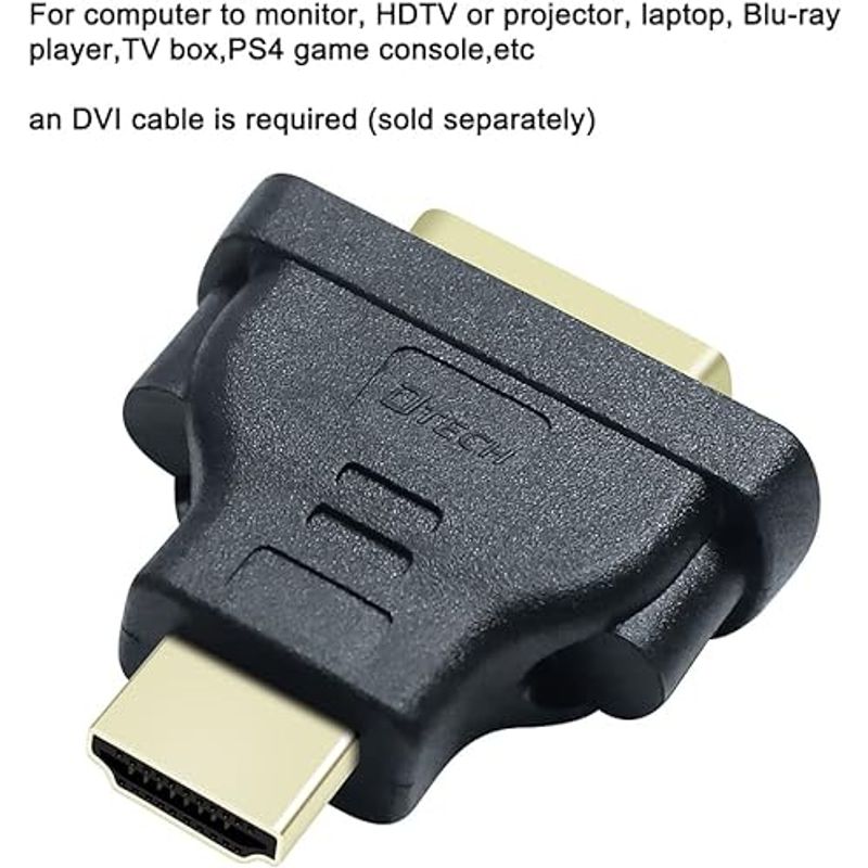 ANDOWL - Conversor Adaptador Hdmi A Dvi 245 Convertidor Macho Hembra