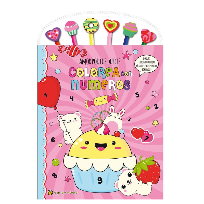 EDITORIAL GUADAL - Libro Colorea Con Numeros: Amor Por Los Dulces