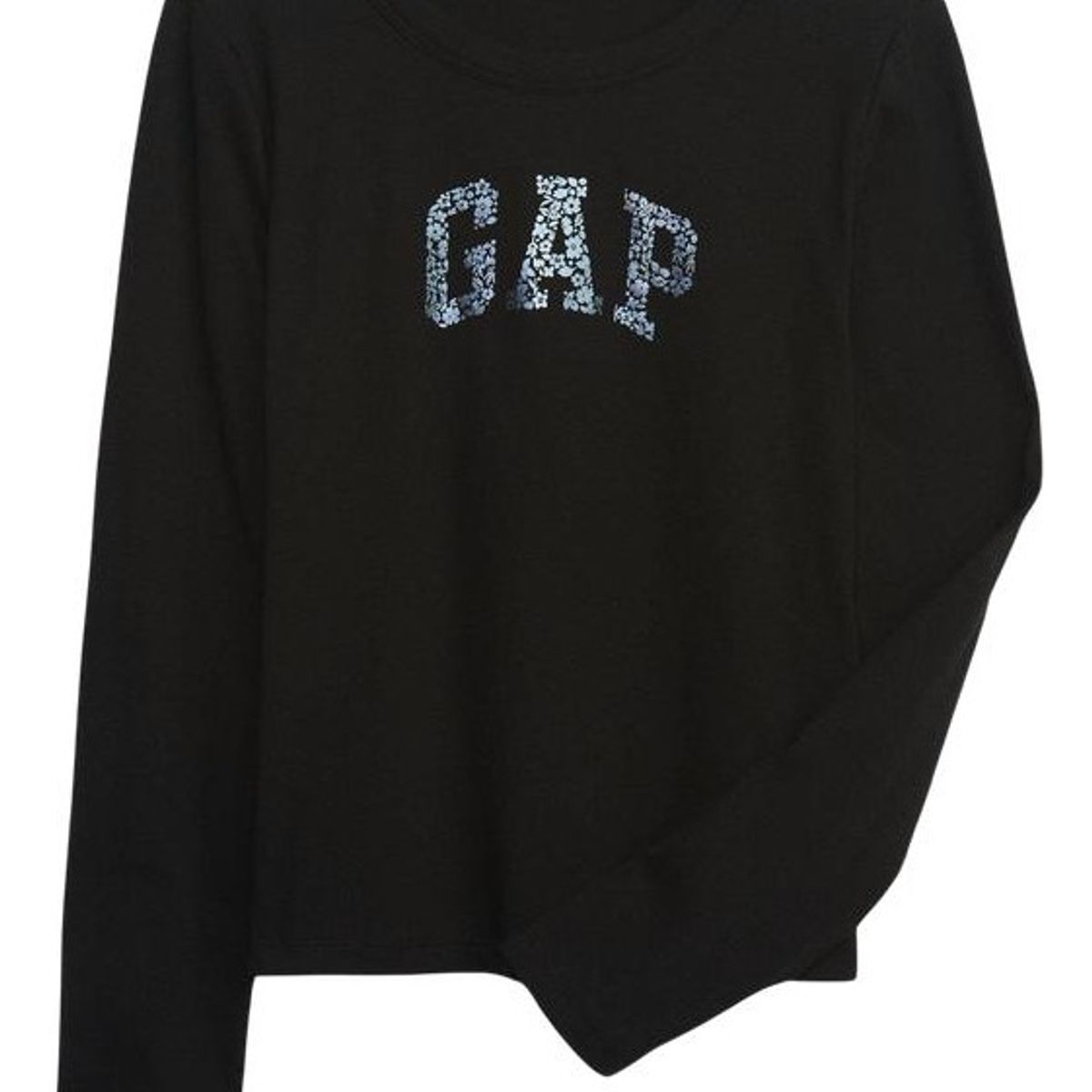 GAP - Polera Logo Manga Larga Floral Negro GAP