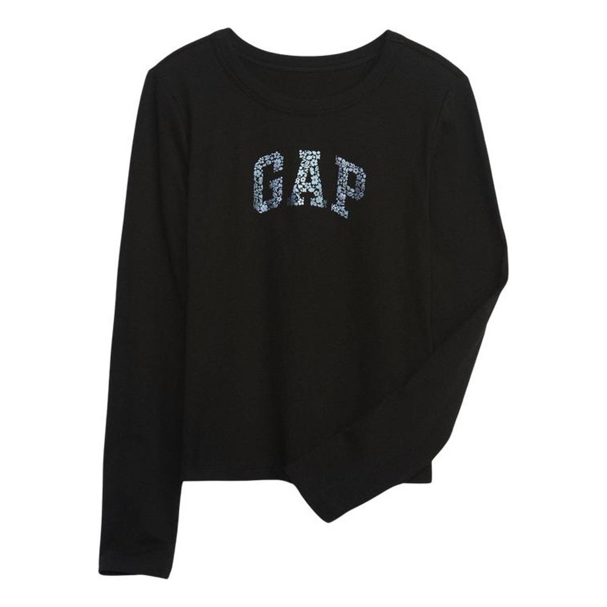 GAP - Polera Logo Manga Larga Floral Negro GAP