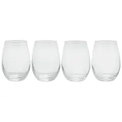 WAYU - Set 4 Vasos Redondos Vidrio