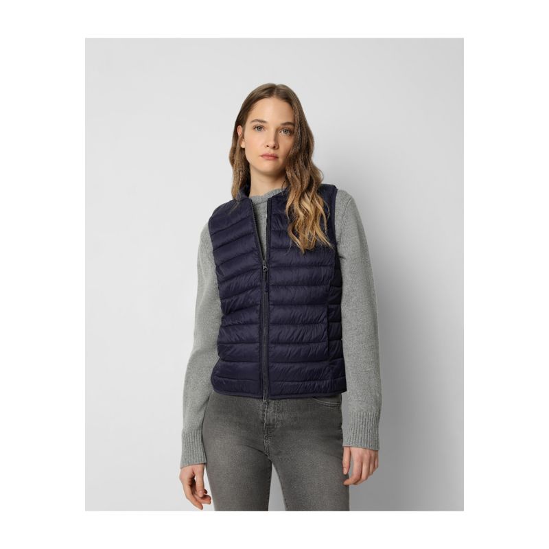 SCALPERS - Parka Sin Mangas Acolchado Calavera Navy